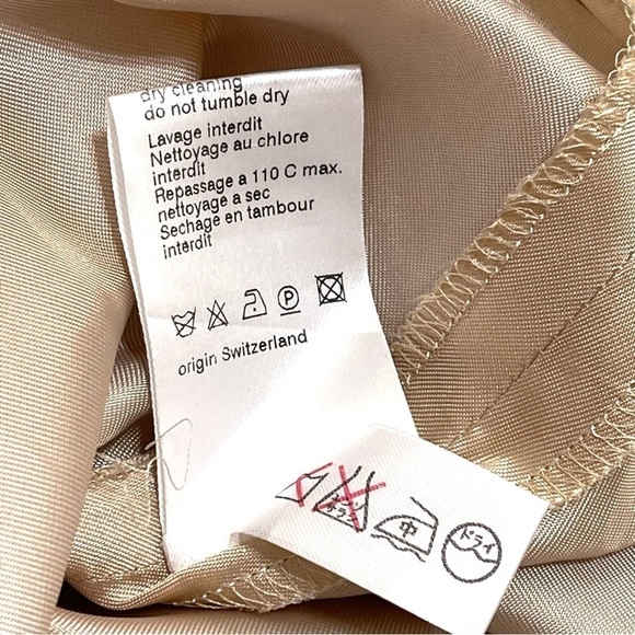 Akris Punto Woman 100% SILK Red Stripe Skirt Size 4 - Picture 12 of 14